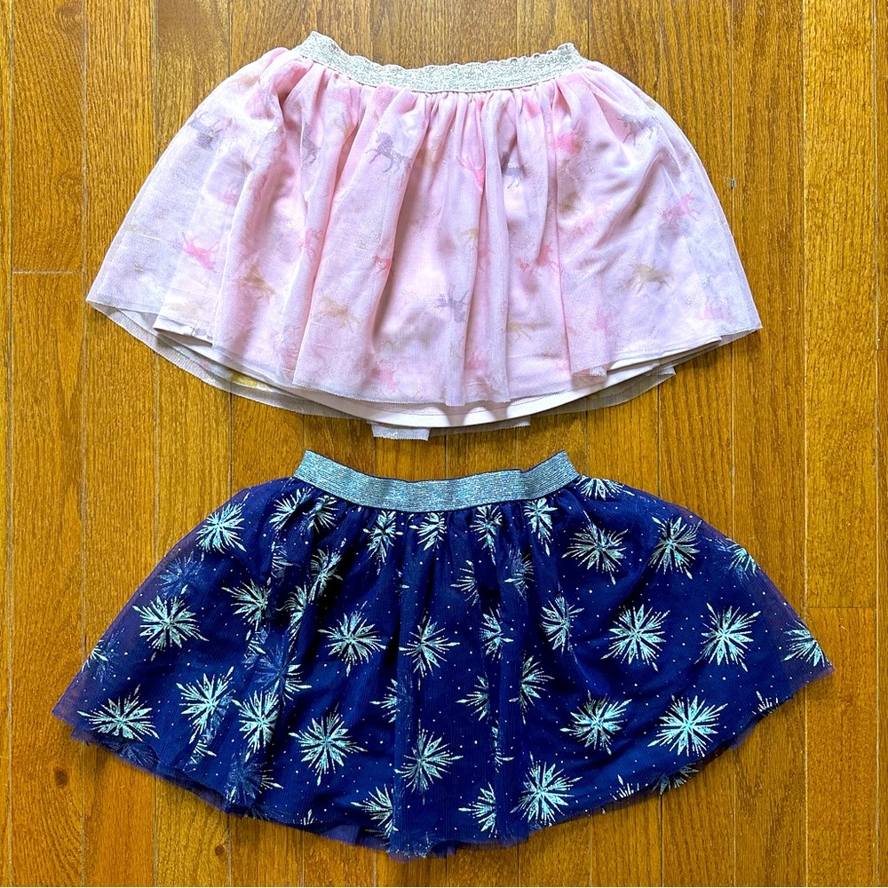 Bundle Disney Jumping Beans SO Skorts Skirts Shorts Girls Size 5 Blue Pink